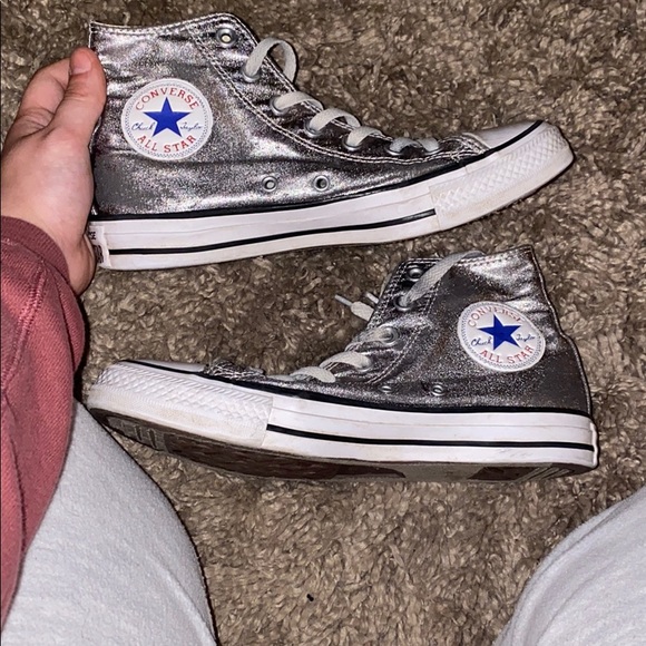 Converse Other - Converse metallic high top sneakers!